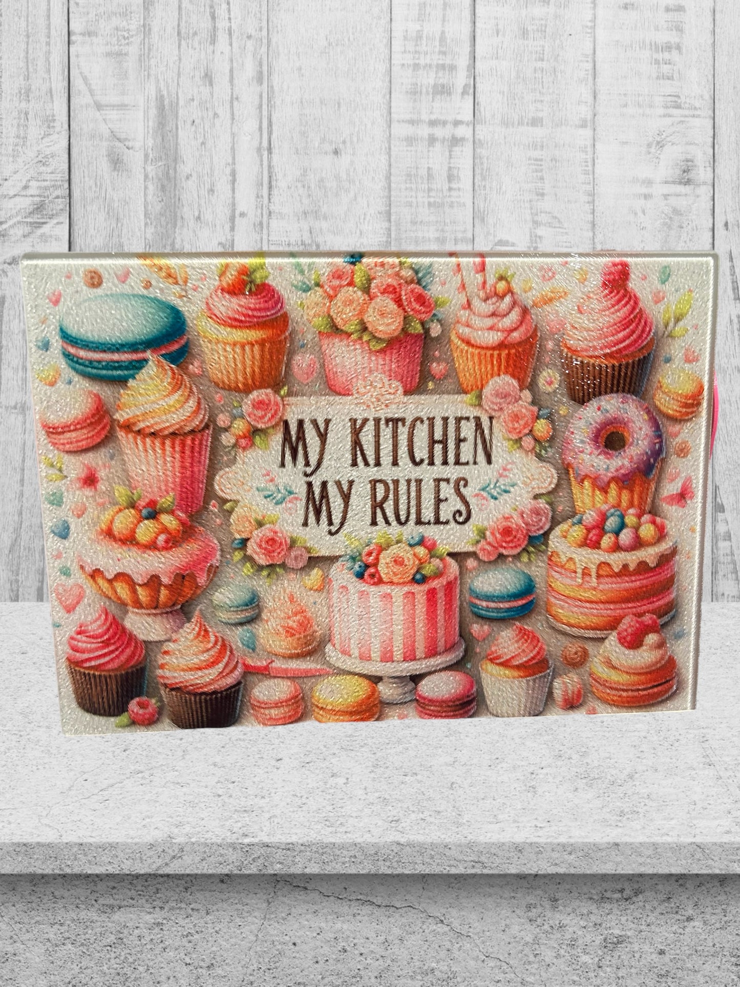 My kitchen my rules 8x11 cutting board