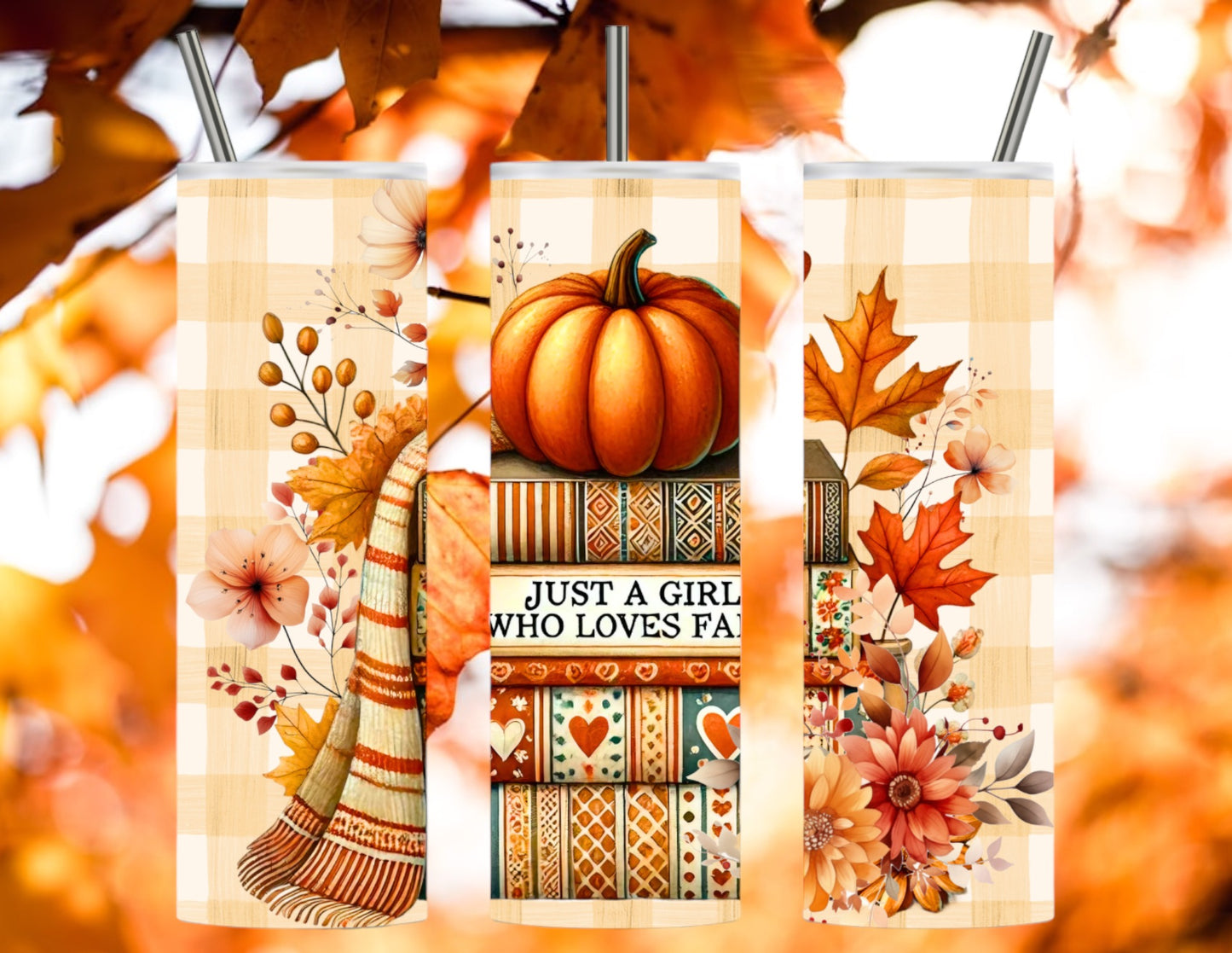 Just a girl who loves fall 20oz tumbler
