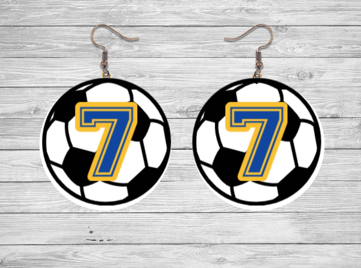 Custom soccer earrings