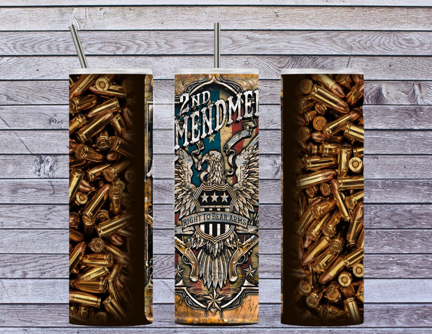 2nd amendment bullets 20oz tumbler