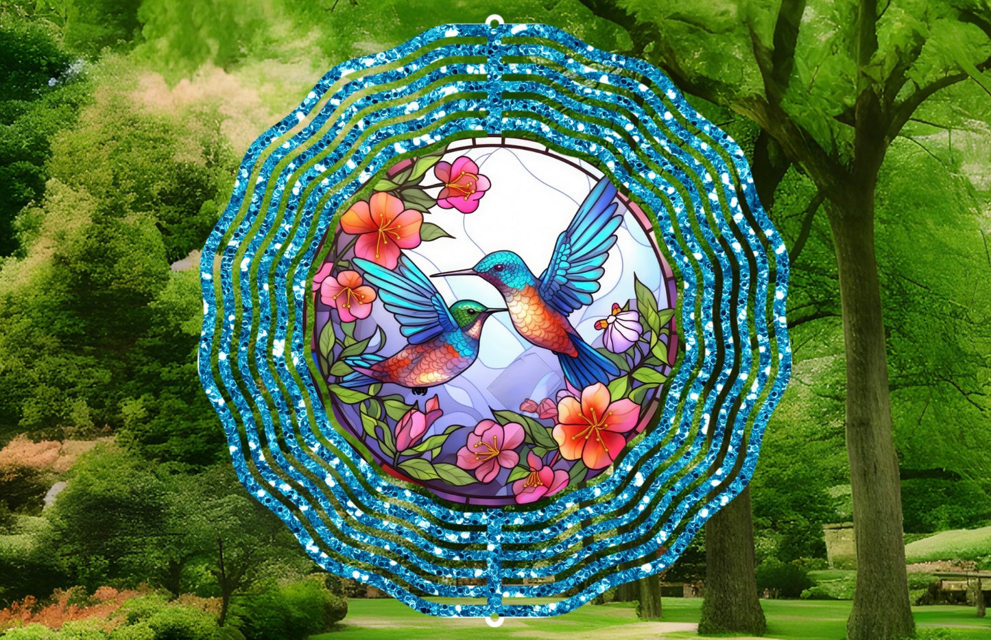 Humming bird 8in wind spinner