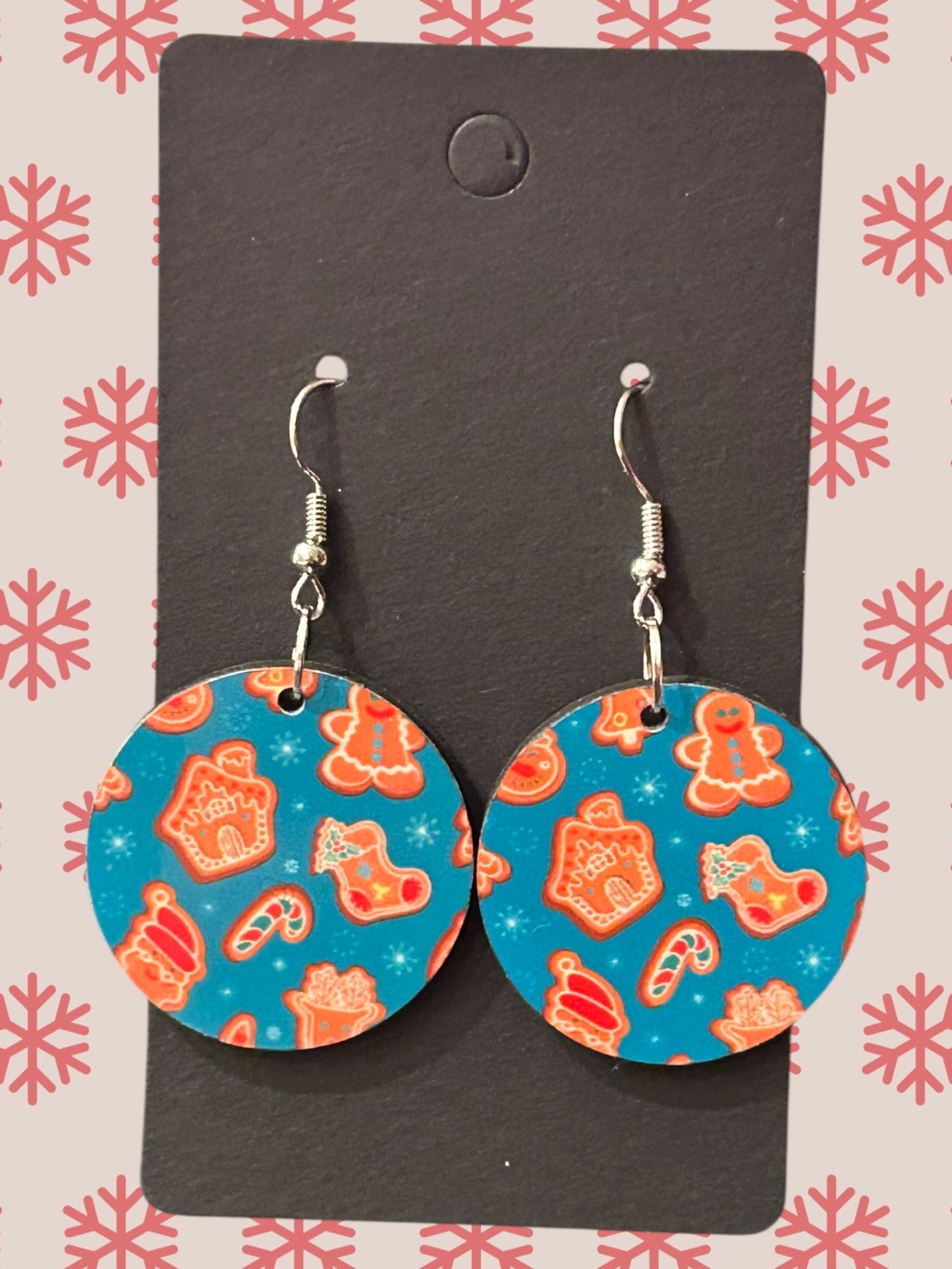 Gingerbread round earrings
