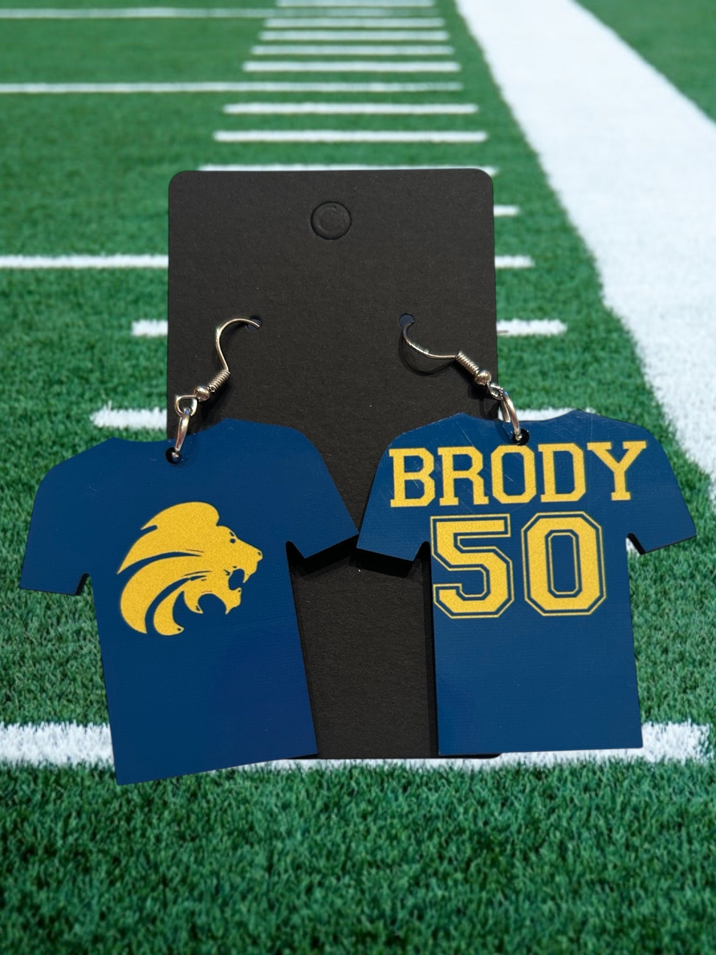 Custom Jersey earrings