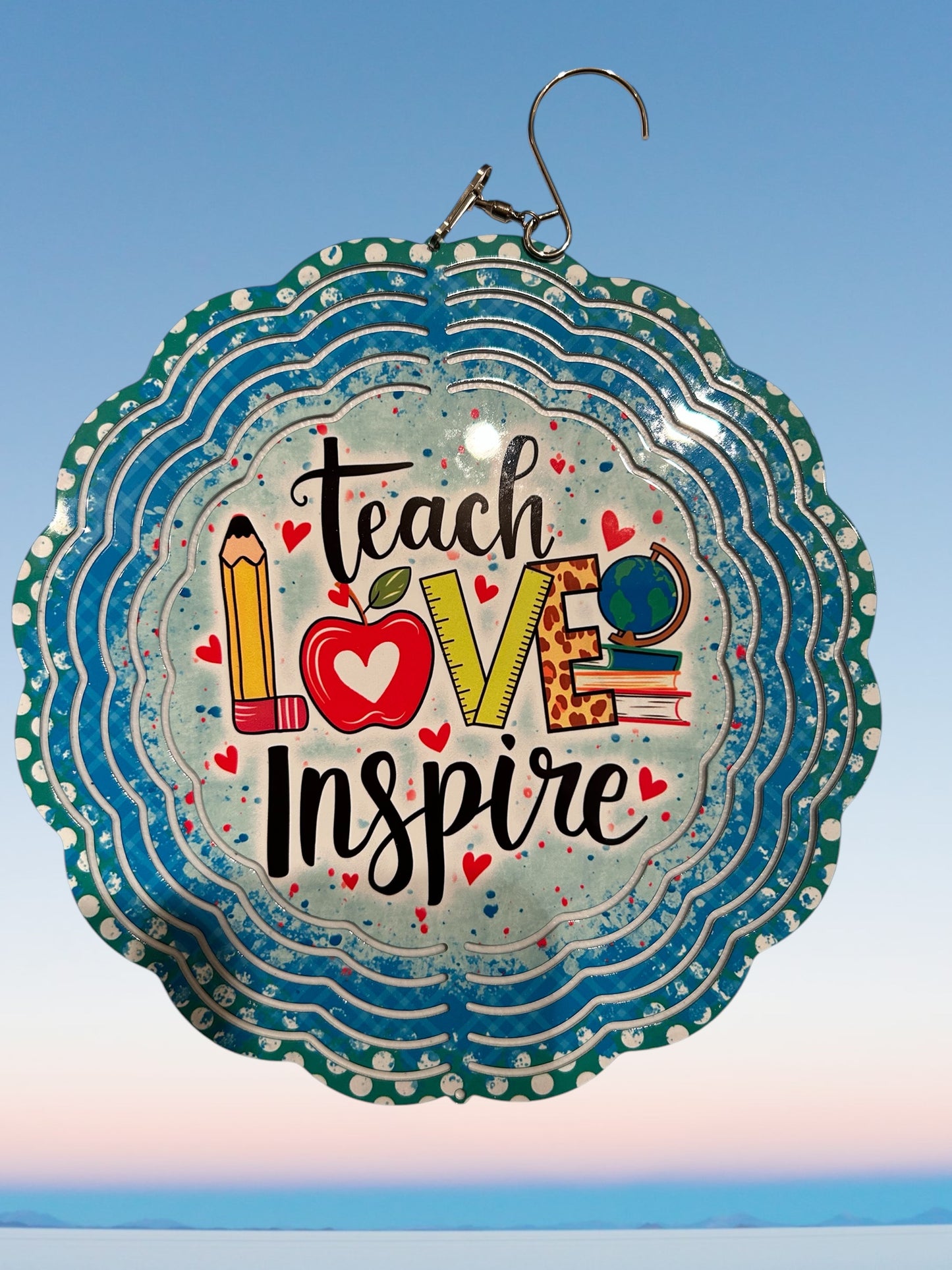 Teach love inspire 8in windspinner
