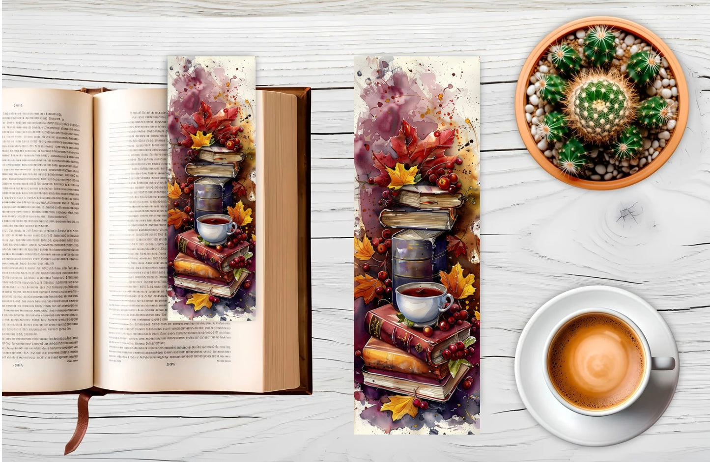 Fall books book mark