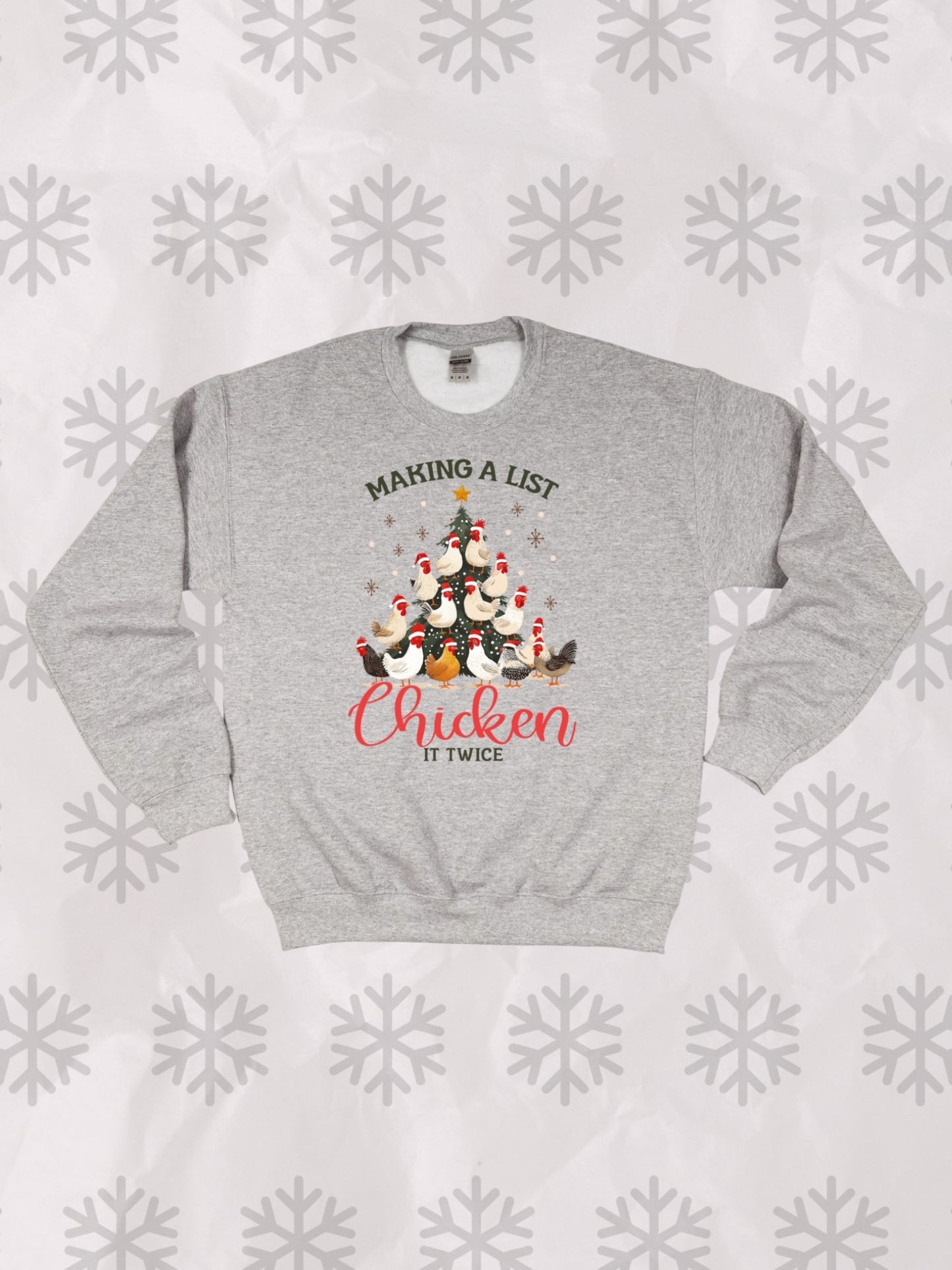 Making a list chicken it twice crewneck