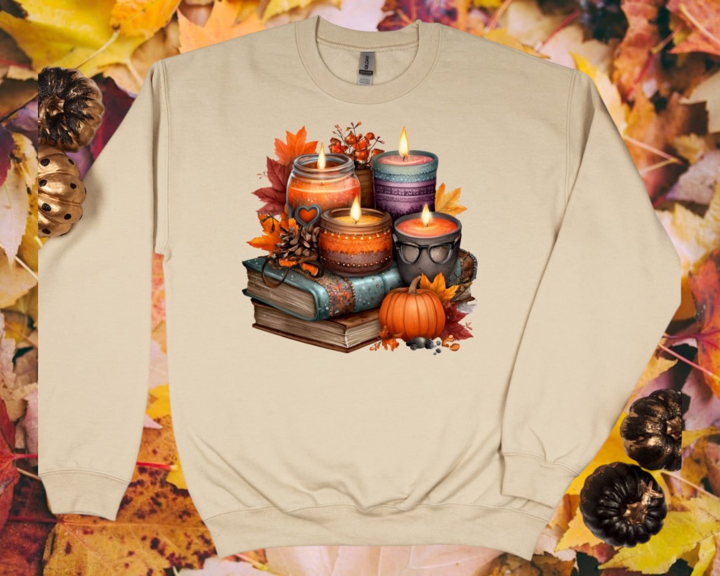 Books and candles crewneck