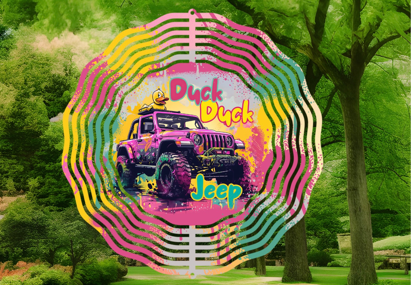 Duck duck jeep 8in wind spinner