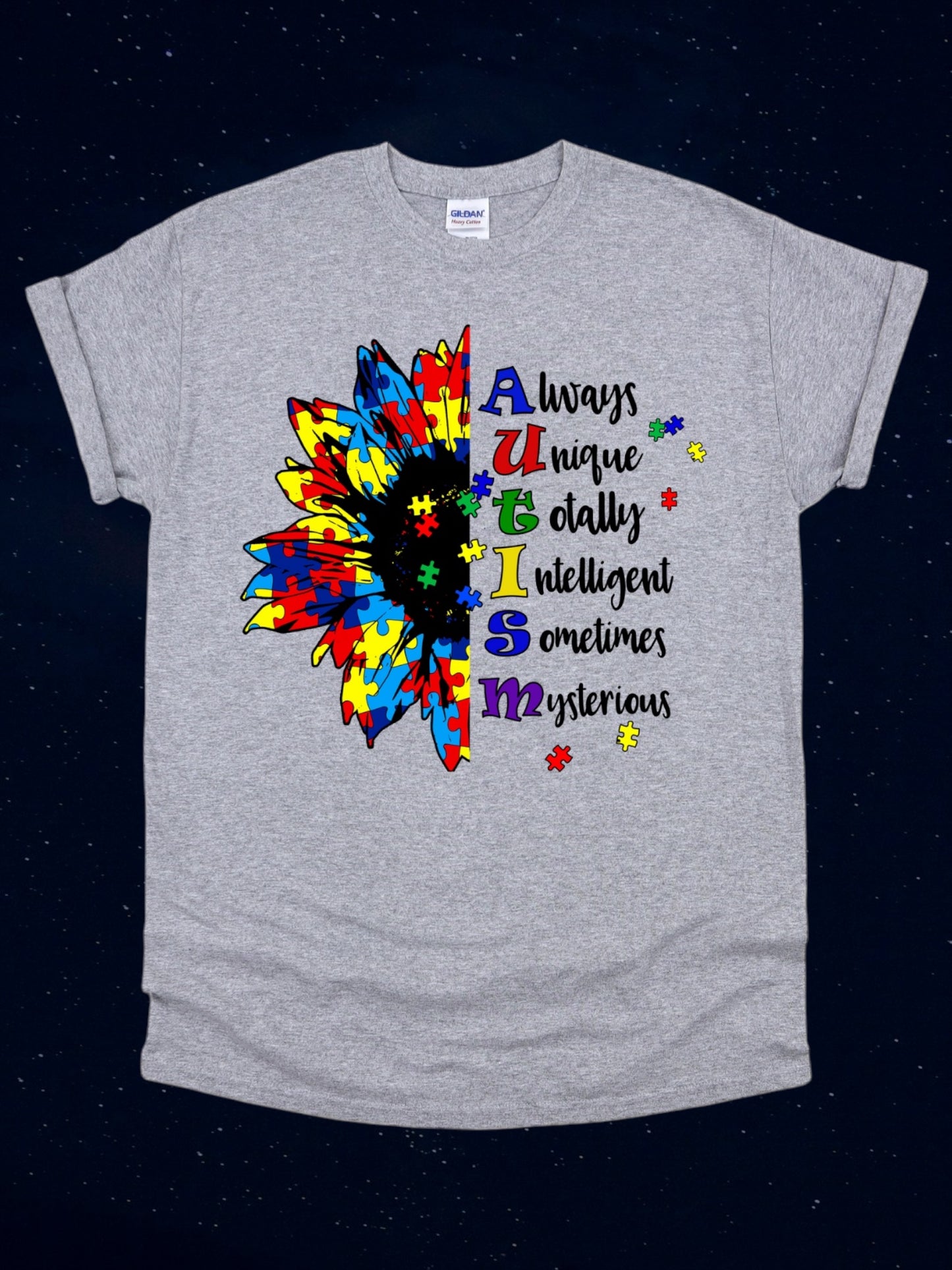Autism sunflower tshirt