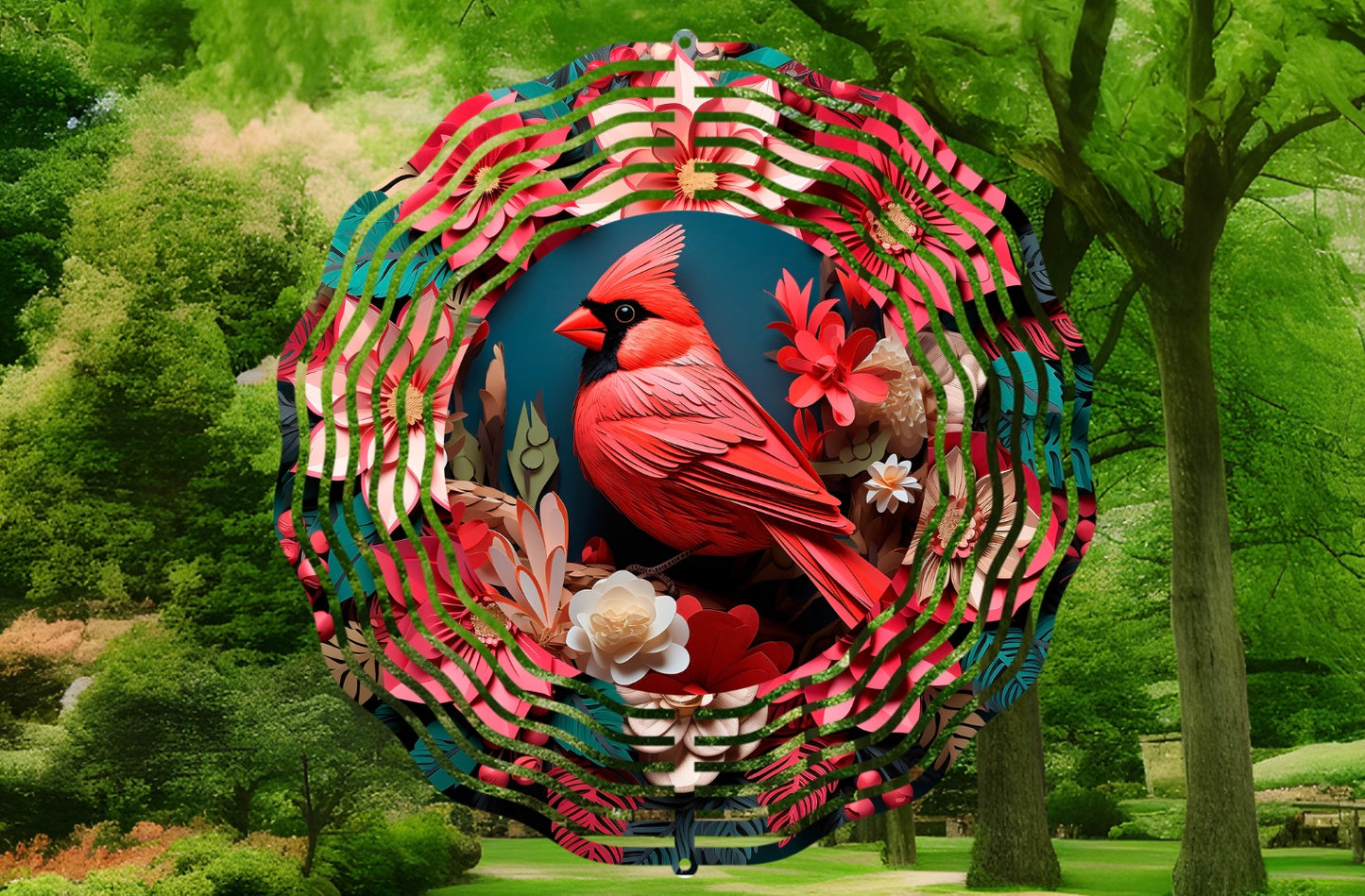 Cardinal 8in wind spinner