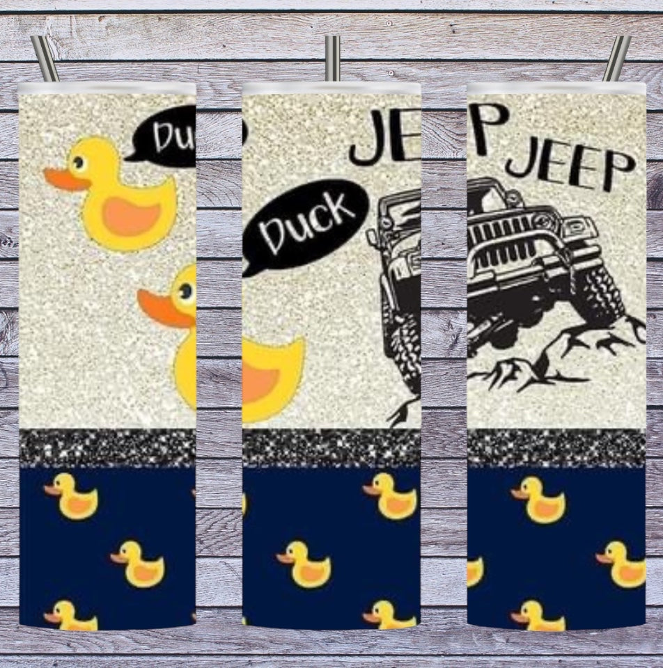Duck duck jeep 20oz tumbler