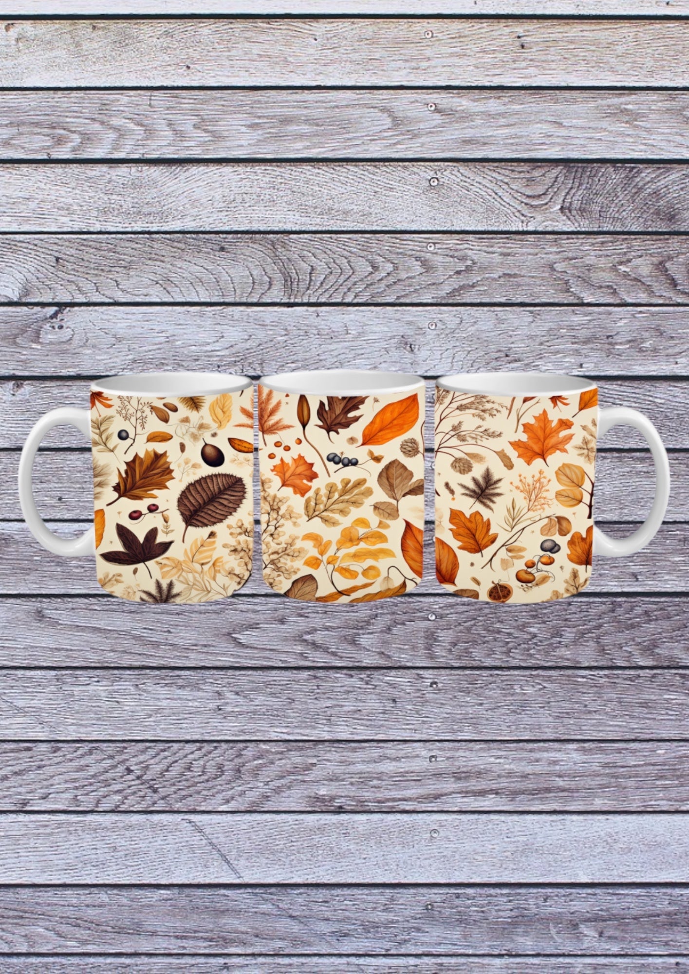 Fall leaves mug