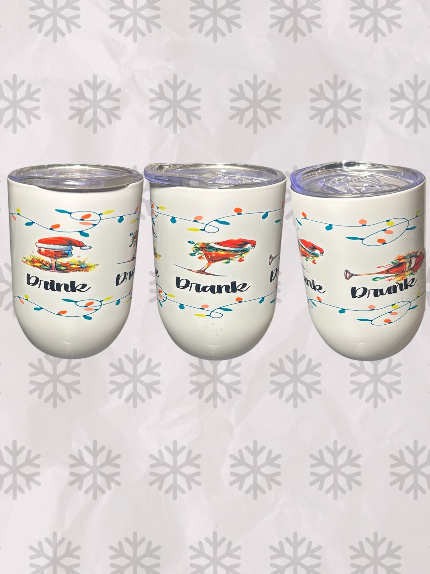 Drink drank drunk 12oz wine tumbler