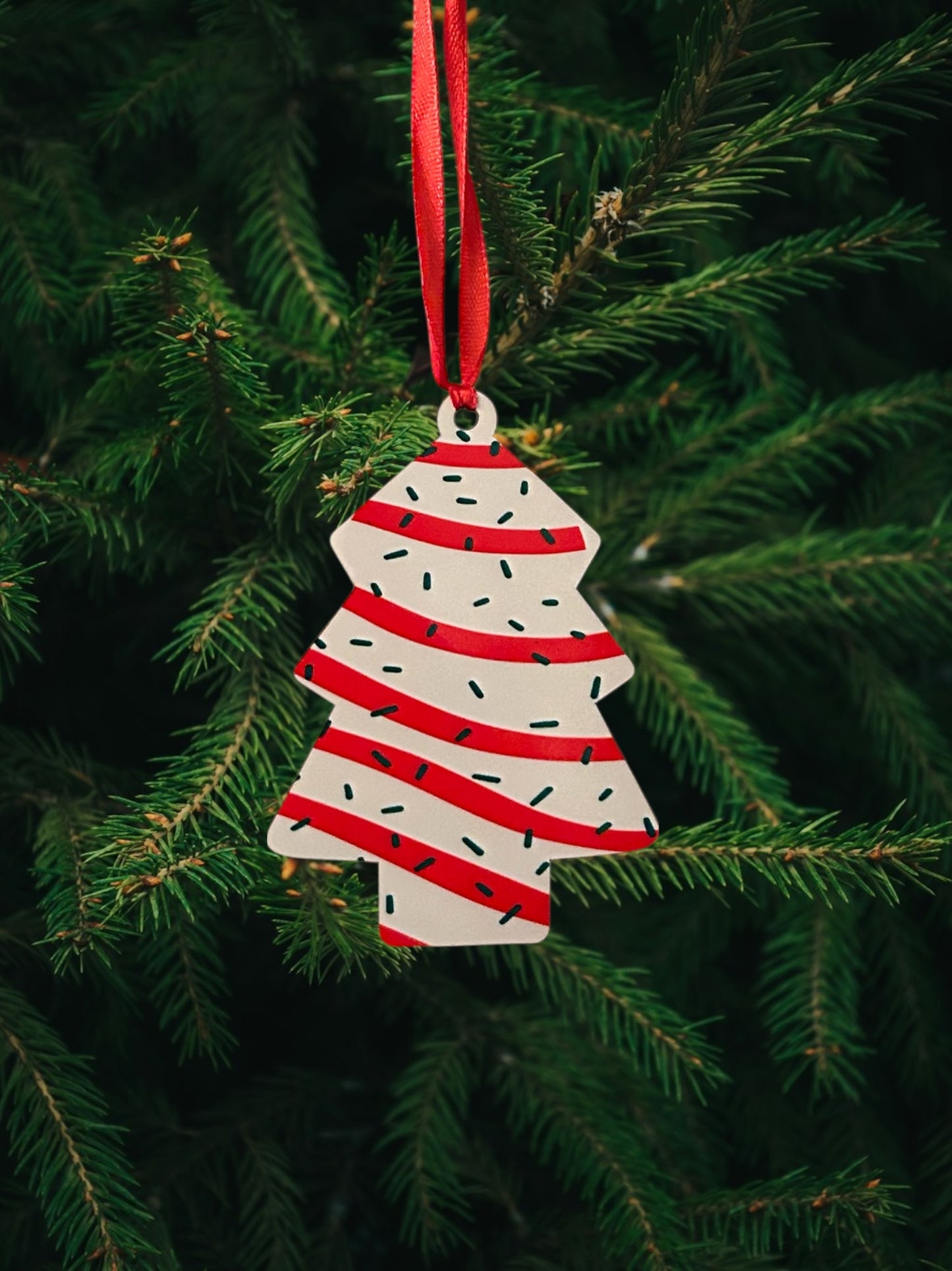 Christmas tree cake ornament