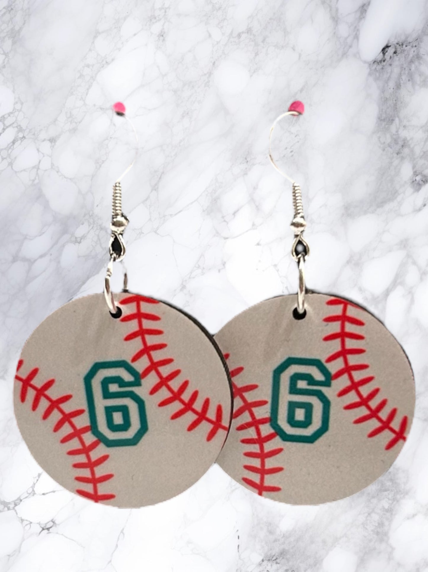 Custom baseball earrings