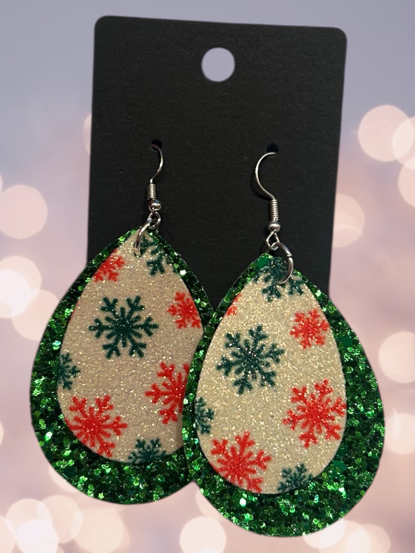 Snowflakes faux earrings