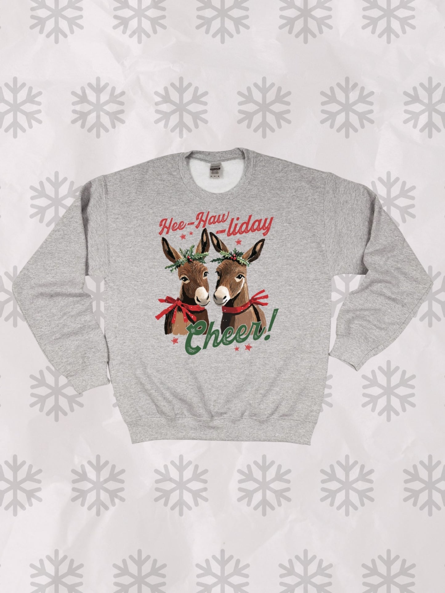 Hee haw-liday cheer crewneck