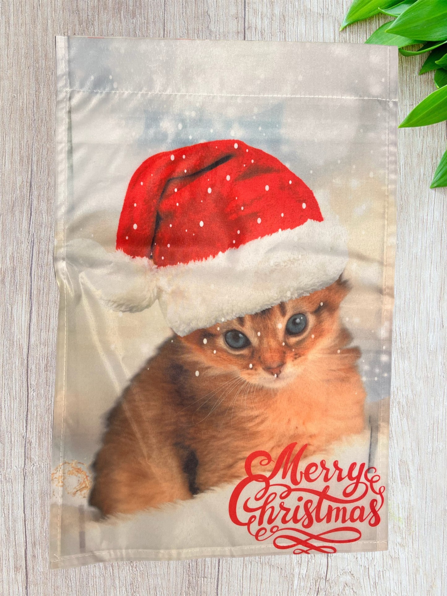 Merry Christmas cat 12x18 garden flag