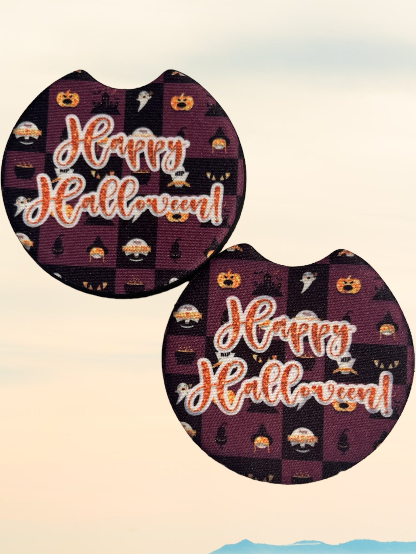 Happy Halloween car coasters (2)