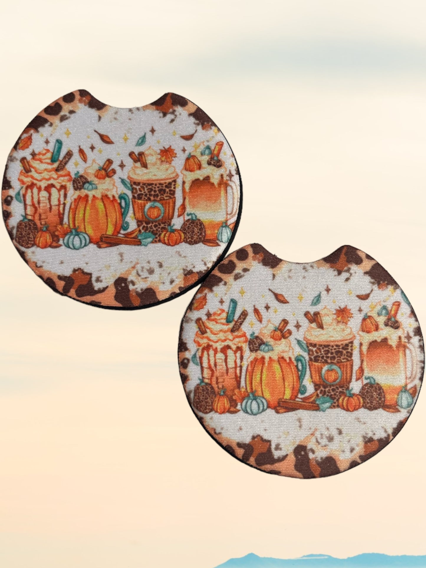 Fall drinks car coasters (2)