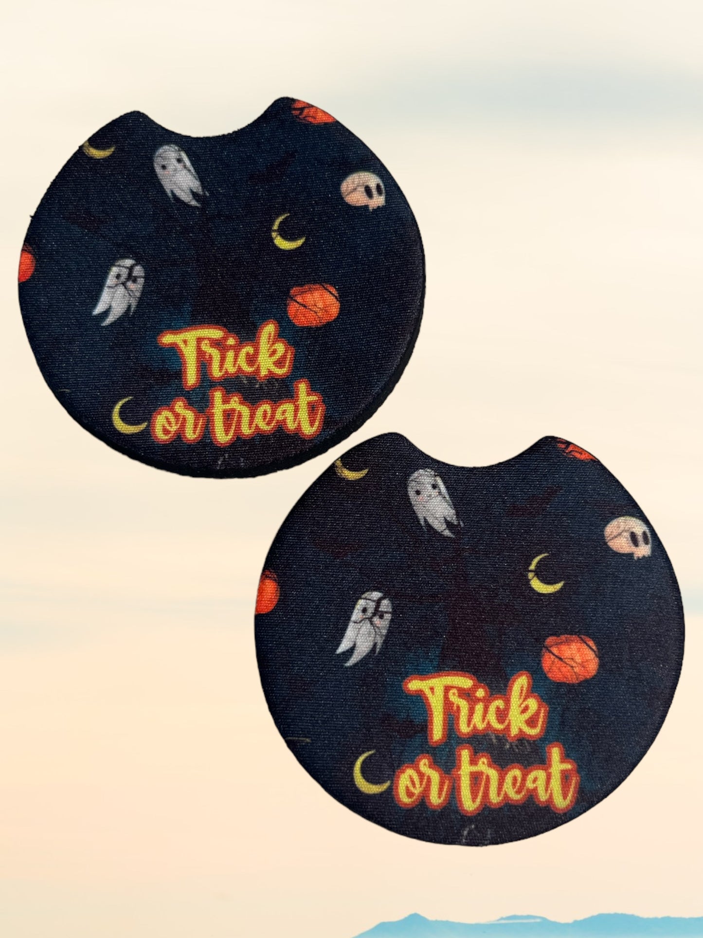 Trick or treat car coasters (2)
