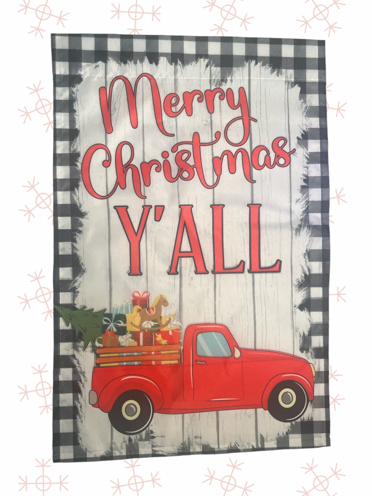 Merry Christmas y’all 12x18 garden flag