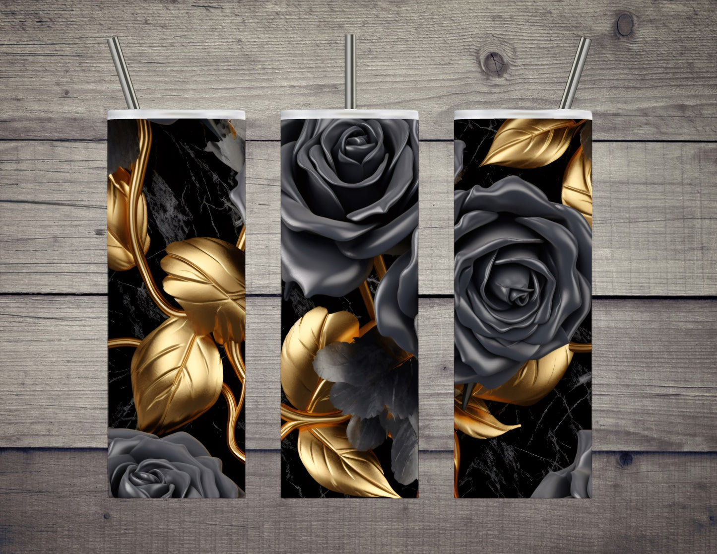 Black roses 20oz tumbler