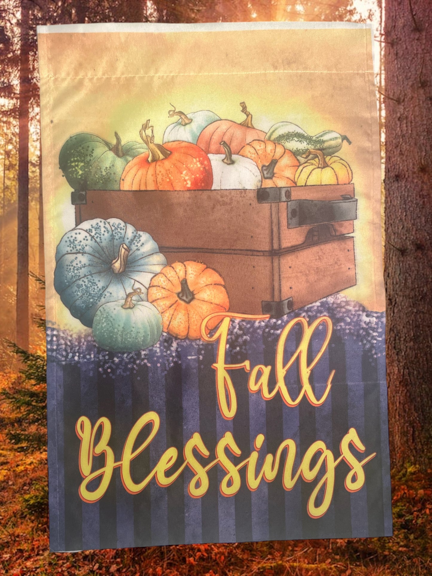 Fall blessings 12x18 garden flag
