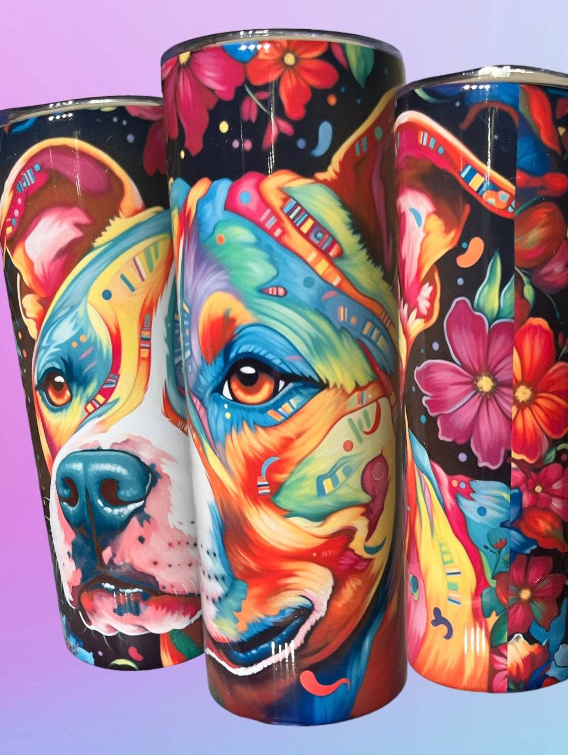 Watercolor Pitbull 20oz Tumbler