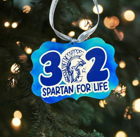 302 Spartan for life ornament