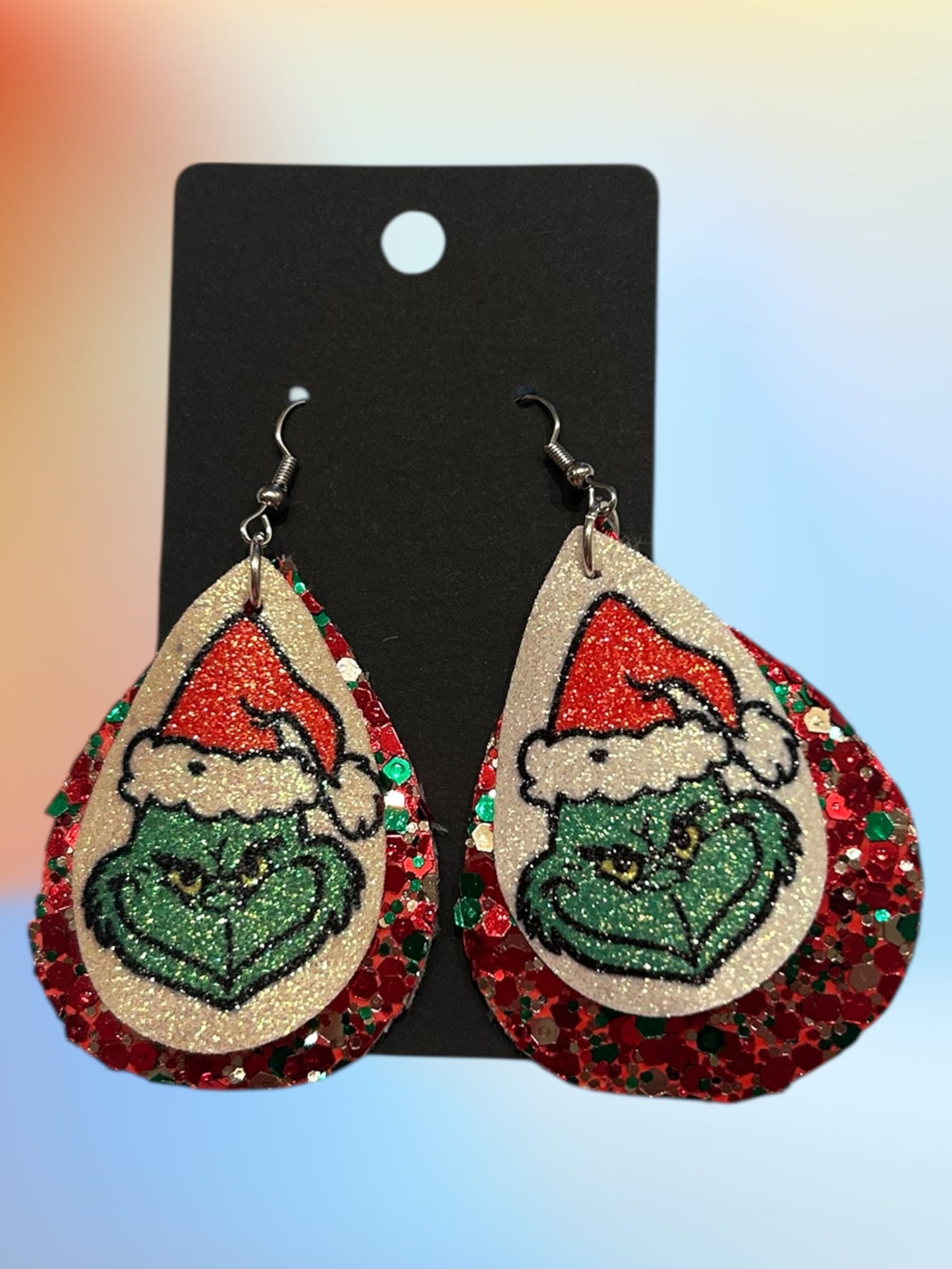 Grinch faux earrings