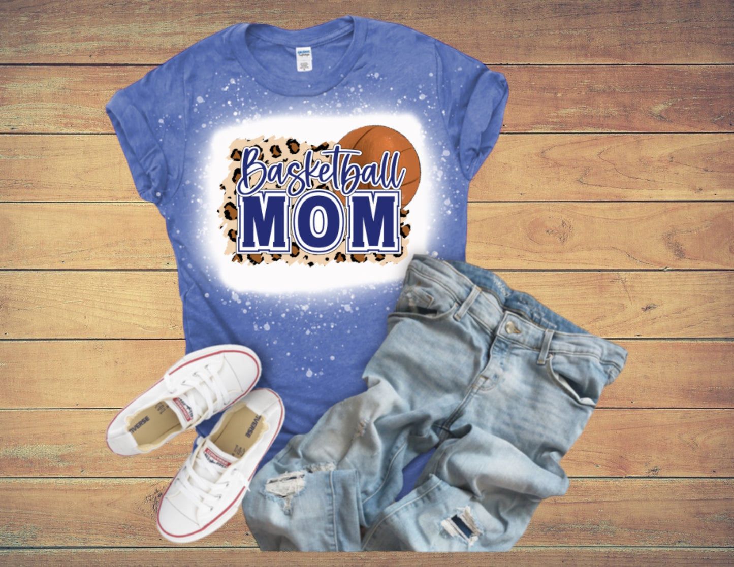 Basketball mom cheetah tshirt