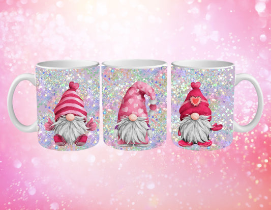 Glitter gnomes mug