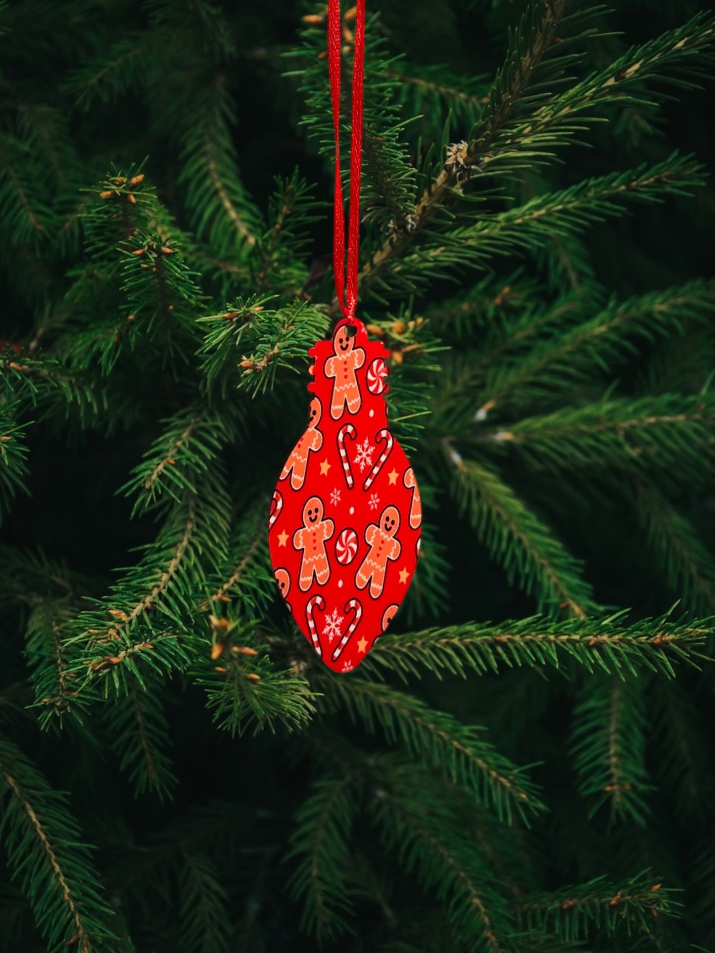 Gingerbread bulb ornament