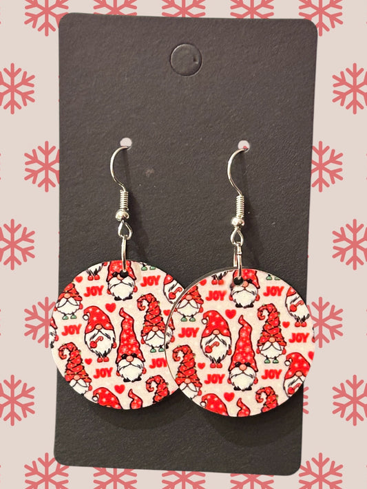 Joy gnomes round earrings