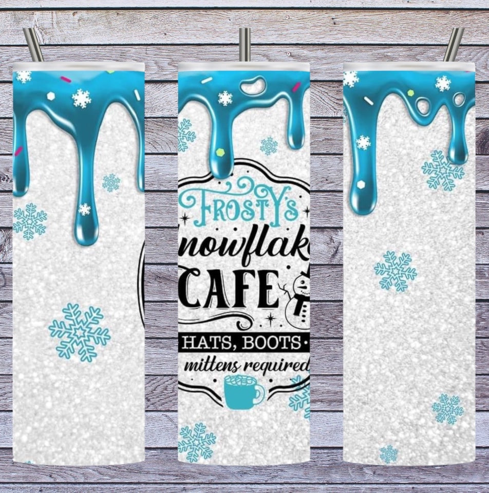 Friary’s snowflake cafe 20oz tumbler