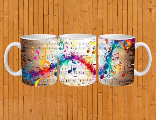 Music notes coffee mug