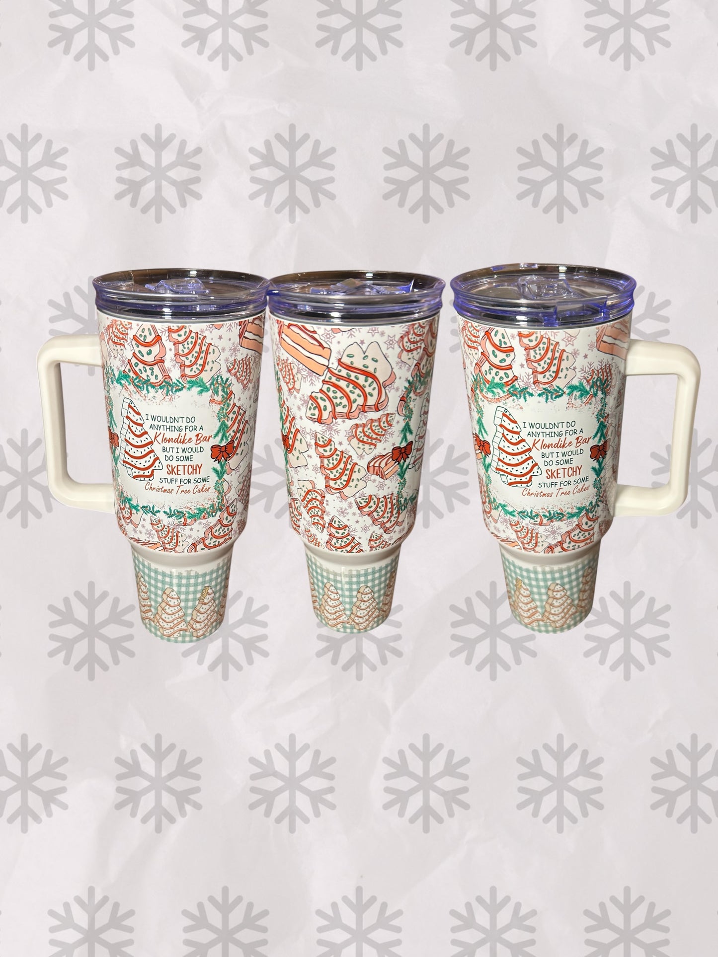 Christmas tree cake 40oz tumbler