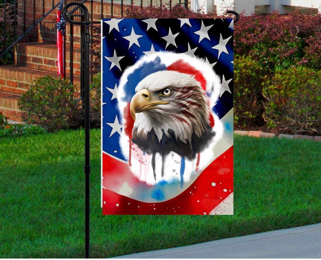 Bald eagle 12x18 garden flag