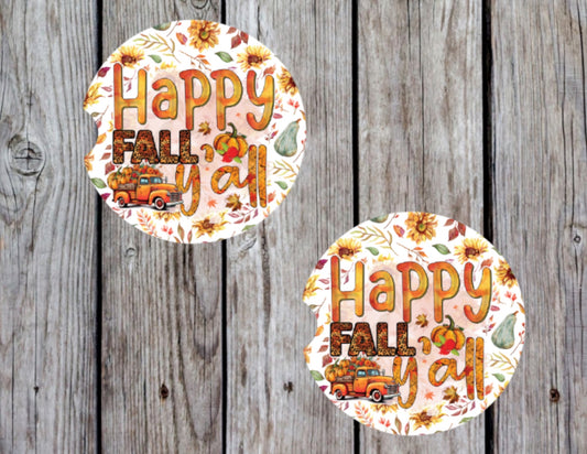 Happy fall hall car coasters (2)