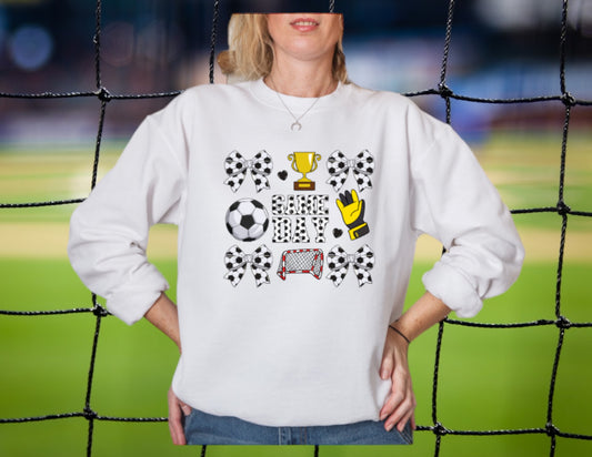 Soccer game day coquette crewneck