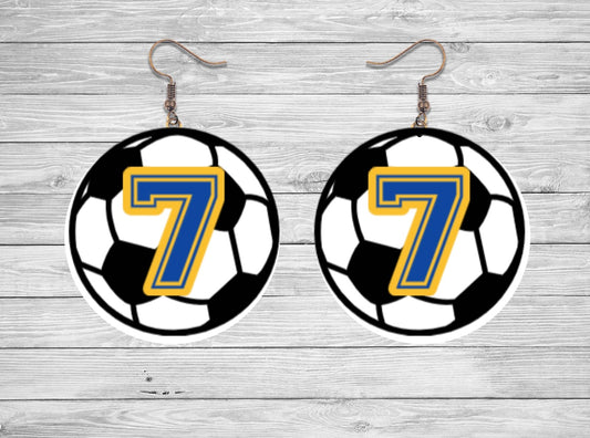 Custom soccer earrings