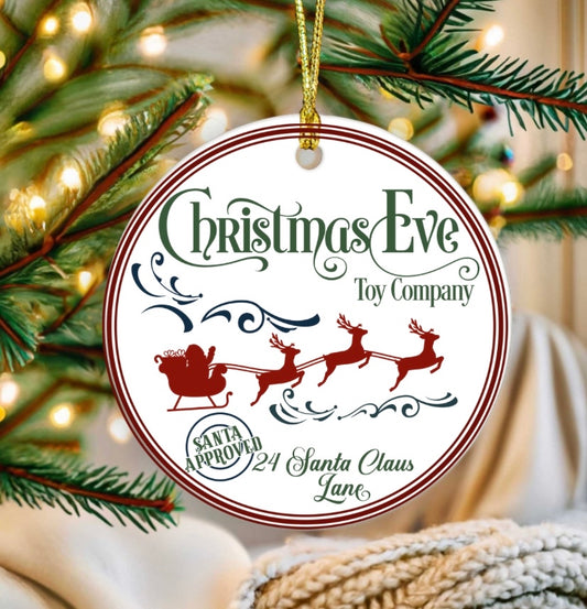 Christmas Eve toy company ornament