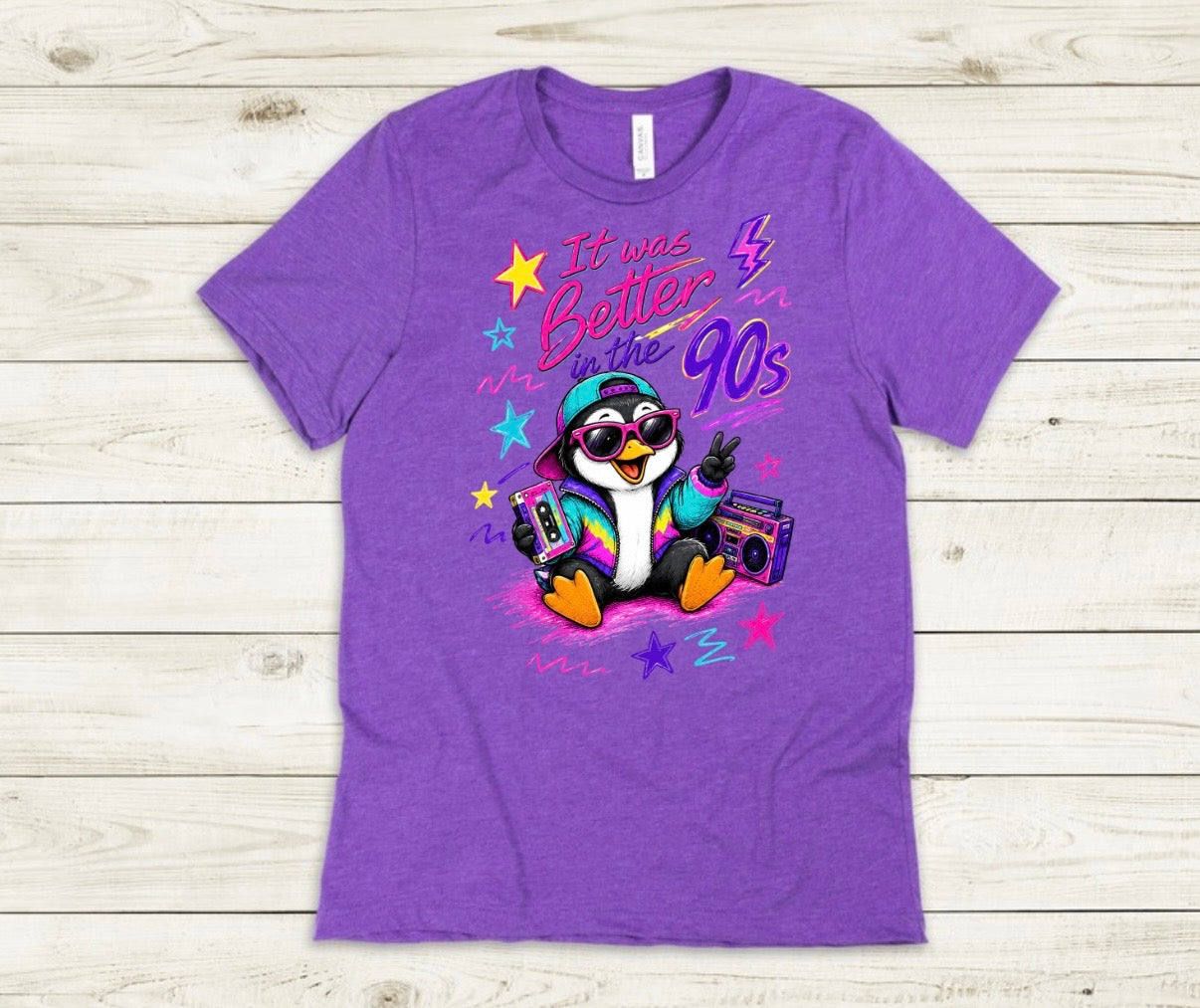 It was better in the 90s penguin tshirt