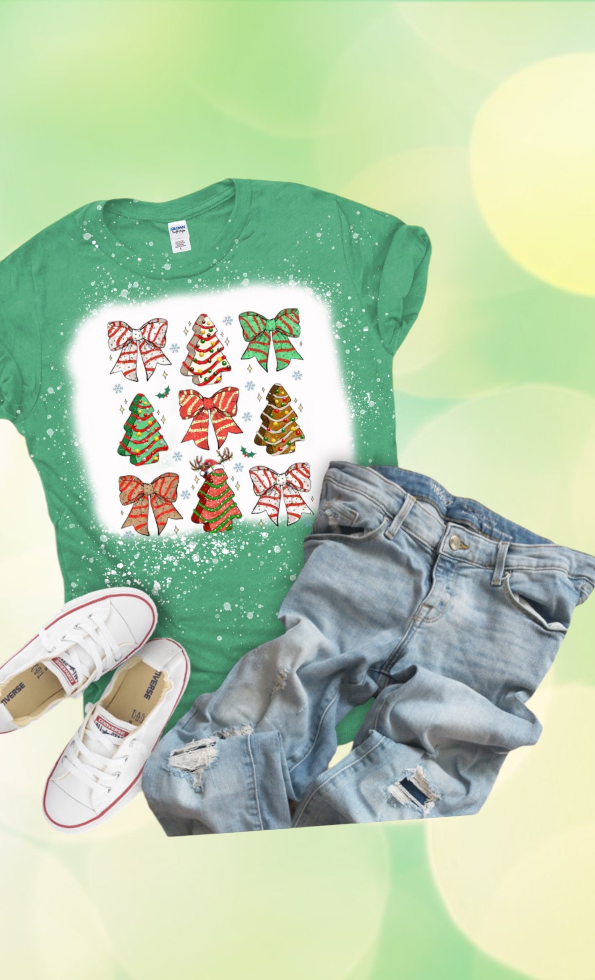 Christmas tree coquette shirt