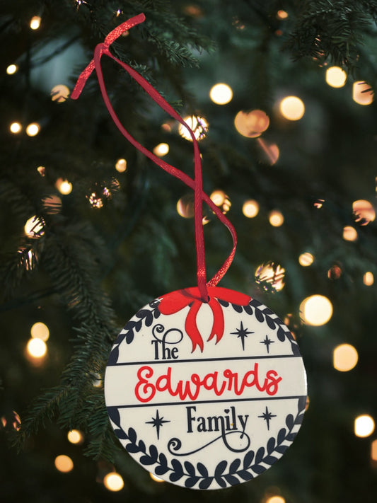 Custom “family” ornament