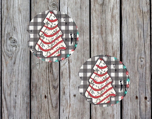 Christmas tree cake car coasters (2)