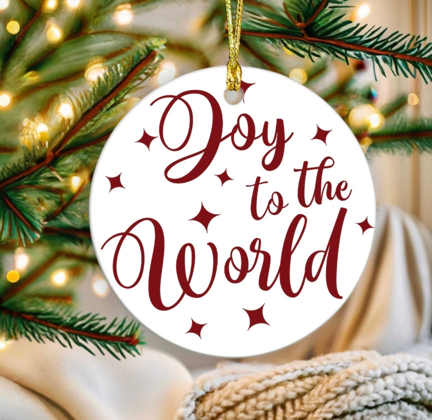 Joy to the world ornament