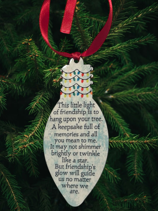 Friend bulb ornament