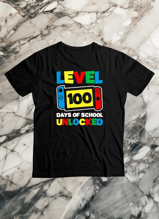Level 100 days of school unlocked Tshirt